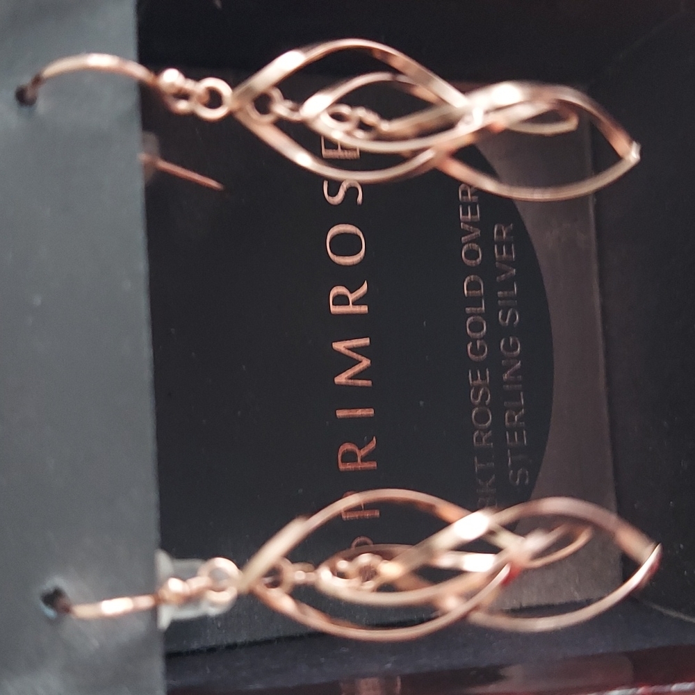 Earrings. PRIMROSE 18KT Rose Gold Over Sterling Silver